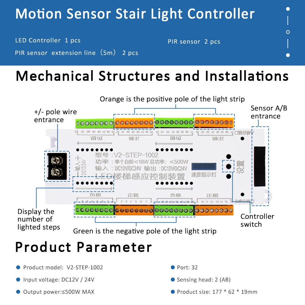 12V LED Stair PIR Motion Senso - Motion Sensor Pir Wired 评论和价格