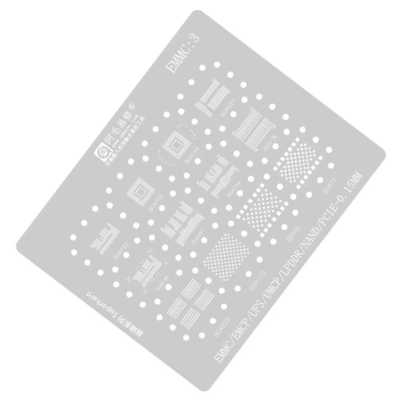 AMAOE EMMC3 BGA Reballing Sten - Tasmota Flash Tool 评论和价格