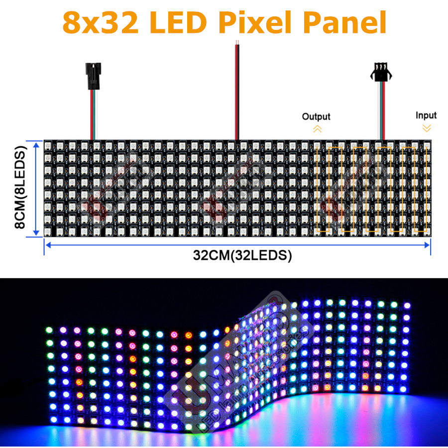 2pcs WS2812B Individually Addr - Rgb Led Matrix 8X8 评论和价格