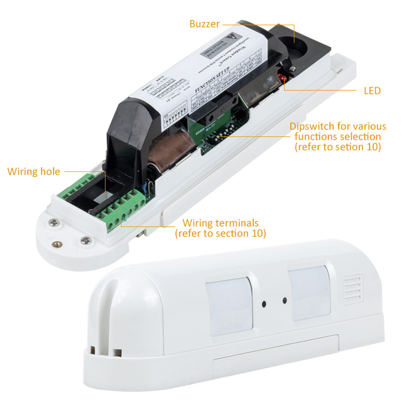 DC12V Wired Dual Curtain PIR M - Motion Sensor Pir Wired 评论和价格