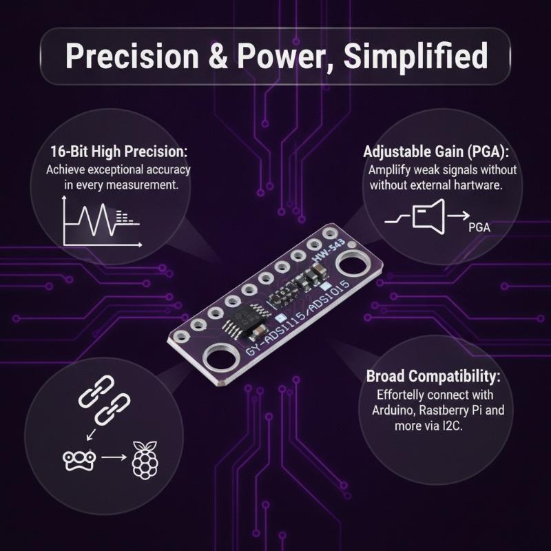 ADS1115 Adjustable Gain 16Bit  - Diy Home Automation System 评论和价格
