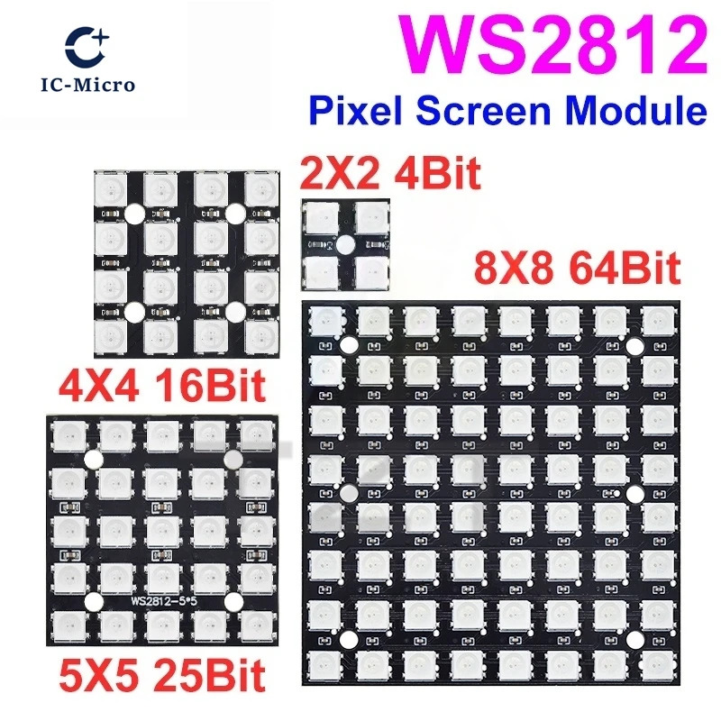 NEW WS2812 LED 5050 RGB 8x8 LE - Rgb Led Matrix 8X8 评论和价格