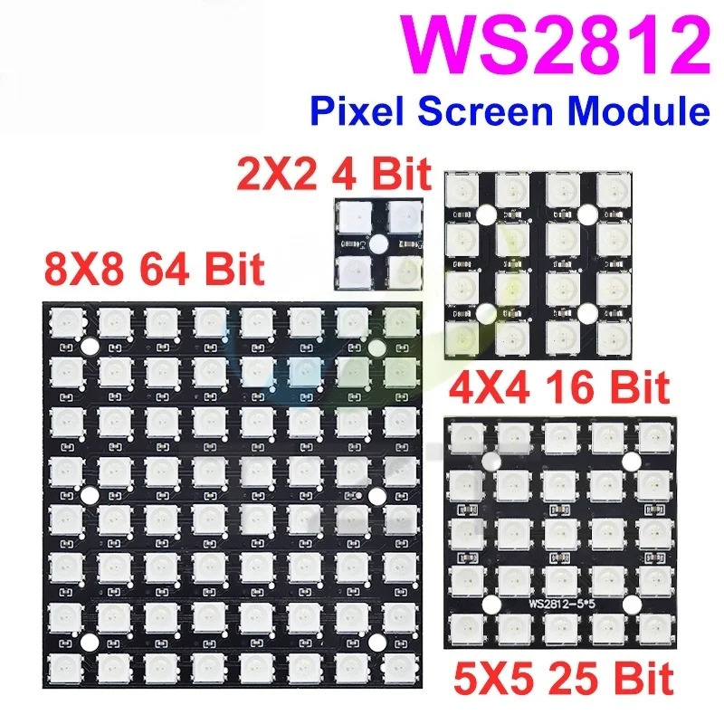 NEW WS2812 LED 5050 RGB 8x8 LE - Rgb Led Matrix 8X8 评论和价格